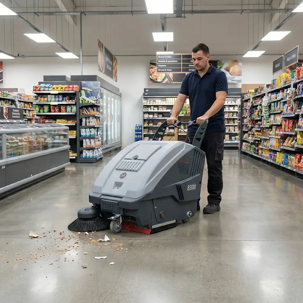 Barredora BHIOR BS680 en uso