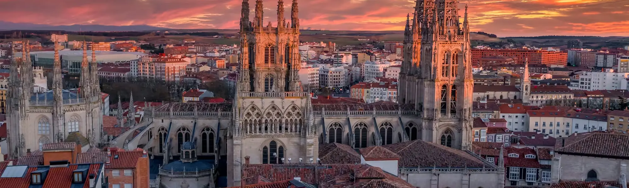 Foto aérea de la catedral de Burgos.