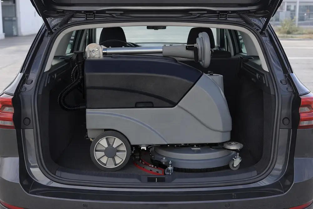 Volante abatible para transportar la BHIOR B400 / B400C y almacenarla en poco espacio