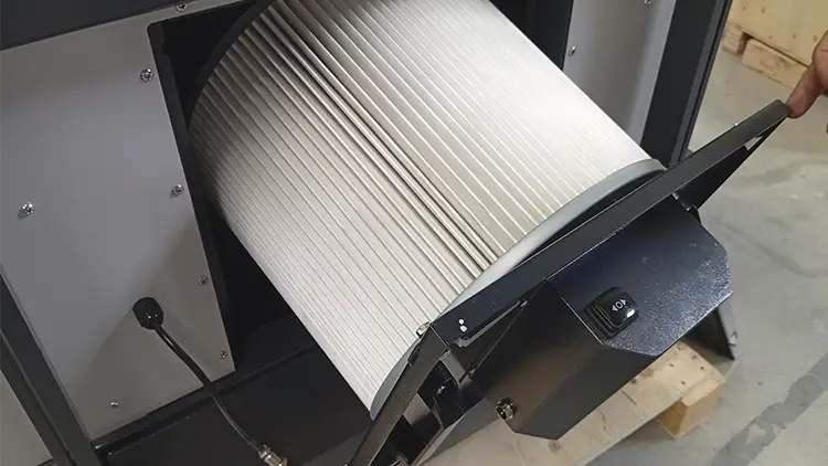 Filtro cilíndrico con sacudidor eléctrico de la barredora BHIOR BS1300H